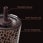 Everyday Tumbler 14oz - Brown Leopard
